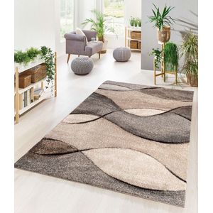 Flycarpets - Nova Modern - Vloerkleed - Beige - 120x170 cm - Laagpolig Tapijt Woonkamer