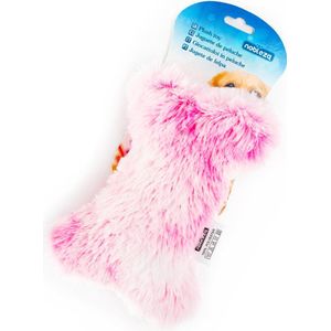 Nobleza Hondenspeelgoed - L21xB13xH3,5 cm - Honden speelgoed - Hondenknuffel - Puppyspeelgoed - Honden knuffel - Fluffy hondenspeelgoed - Honden zacht piepspeelgoed - Roze