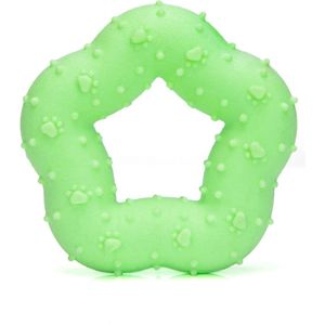 Nobleza Puppyspeelgoed - Puppy bijtspeelgoed - Puppyspeeltje rubber ring - Puppy kauwspeelgoed - Groen