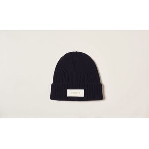 AMBIQUE beanie navy knitted