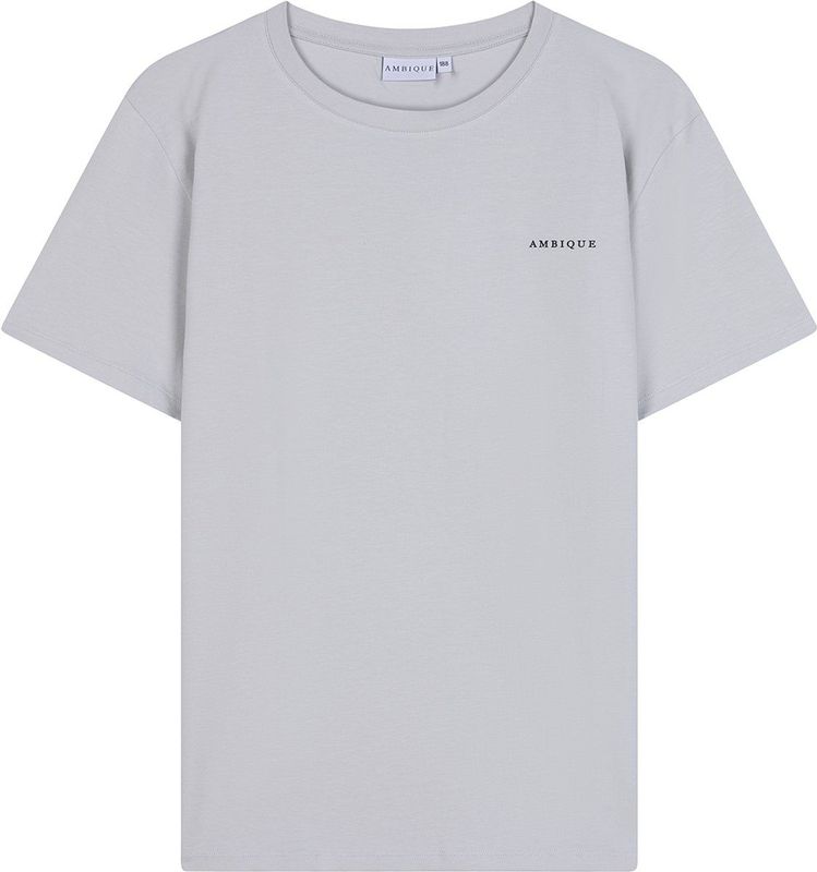 Ambique T-shirt - Grijs - Katoen en Elastaan - Korte Mouwen