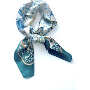 GWAWG Vierkante sjaal van katoen, 70 x 70 cm, rood/blauw, geruite sjaal voor dames en heren, bandana, halsketting of armband, retro accessoire voor dagelijks gebruik, feesten, festivals en Halloween