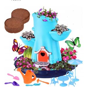 Ilso kweekhuis - kweekbak - moestuinbak - zaden - magisch huis - planten - kruiden - kinderen - blauw