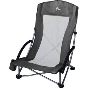 Hikr® Vouwstoel - 150KG & 600D Oxford - Opvouwbare vissersstoel & campingstoel - Strandstoel - Lage kampeerstoel - Lichtgewicht & compacte ligstoel