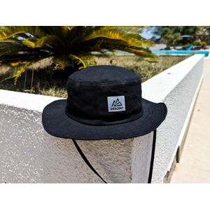 Descent | Bucket Hat | Night snow - Vissershoedje - Hoedje - Heren - Dames - Outdoor - Headwear - Hike - Fishing - Accessoire - Zwart