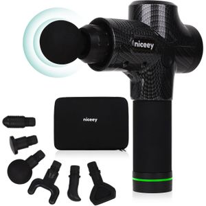 Niceey Professionele Massage Gun - Draadloos - Zwart