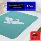 3-Pack Wasbare incontinentie bedonderlegger 4 laags met instopstrook waterdicht TPU 90x85 cm