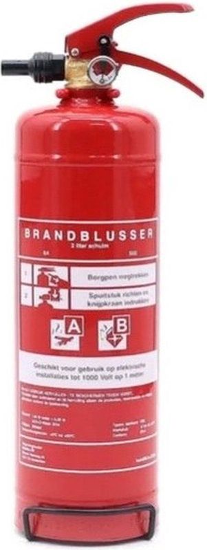 MAISKA - Schuimblusser - 2 Liter - Effectief op Brandklassen A en B - CE-keurmerk