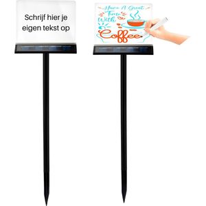 Solar LED Display schrijfborden buiten - Draadloos op zonne-energie - incl. markers - DUOPACK