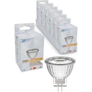 LongLife LED Spotje met GU4 fitting - 12V Laagspanning - Warm wit licht - 2W (20W) - 6PACK