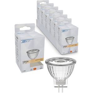 LongLife LED Spotje met GU4 fitting - 12V Laagspanning - Warm wit licht - 6PACK