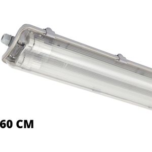 EasySave LED TL verlichting 60 cm - Dubbel armatuur incl. 2 LED TL buizen - IP65
