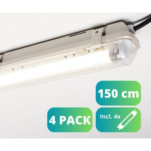 EasySave LED TL verlichting 150 cm - Compleet armatuur incl. LED TL buis - IP65 - 4PACK
