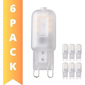 LED G9 Steeklampjes - Mat - 2W (20W) - Warm wit licht - Voordeelverpakking - 6 stuks