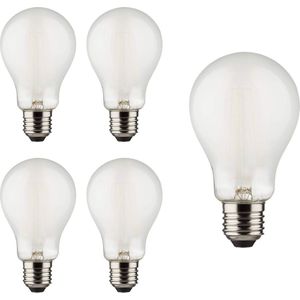 LED kooldraad lampen E27 met matte coating - Dimbaar warm wit licht - 8W (75W) - 5PACK