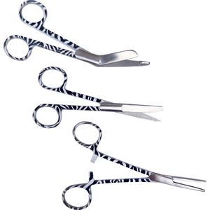 Verpleegkundige Scharenset - Zebra Wit Zwart | MDR Gecertificeerd - Zorg - Zuster - Cadeau - Verpleegster - Accessoires - Nurse Cadeau - Verpleegkundige Schaar - Verpleegkundige Artikelen