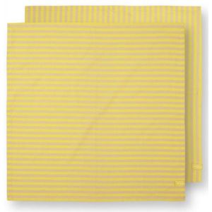 Pip Studio - Stripes - Theedoek - Geel - Katoen - Set van 2