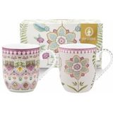 Pip Studio - Lily & Lotus - Mok - Lilac - Set van 2 - 145 ml - Porselein