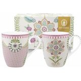 Pip Studio - Lily & Lotus Mok Set - Lila - Porselein - Set van 2 - 350ml