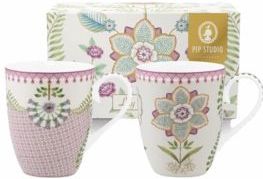 Pip Studio - Lily & Lotus Mok Set - Lila - Porselein - Set van 2 - 350ml