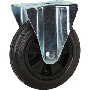 Bokwiel rubber 200mm - 200kg draagvermogen *