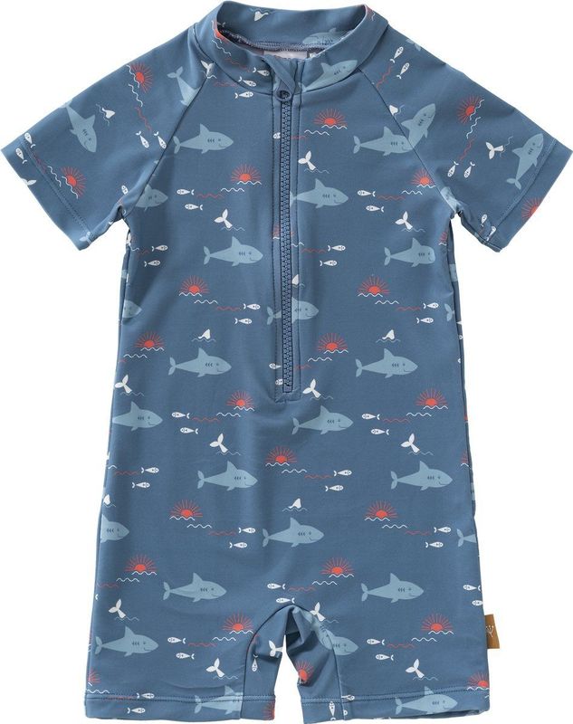 Fresk - UV Swimsuit - Blauw - Sneldrogende Zwemkleding - UPF 50 - Zwempak met Korte Mouwen