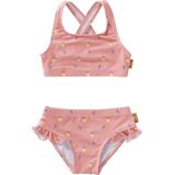 Fresk UV Swimsuit - 110/116 - Sneldrogende Zwemkleding - UPF 50 - Zwemshirt voor Meisjes - Zwempak met Korte Mouwen - Lichtroze - Summer Fruit