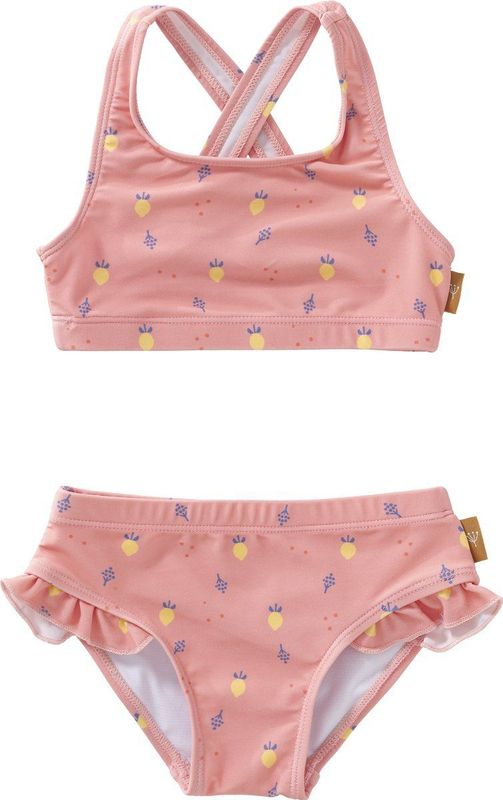 Fresk UV Swimsuit - 110/116 - Sneldrogende Zwemkleding - UPF 50 - Zwemshirt voor Meisjes - Zwempak met Korte Mouwen - Lichtroze - Summer Fruit