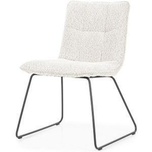 By-Boo - Sella - Eetkamerstoel - Beige - Zachte Teddy Stof