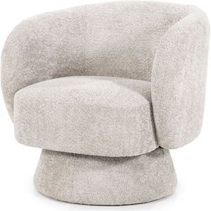 Fauteuil Balou draaibaar boucle - Taupe | BY-BOO
