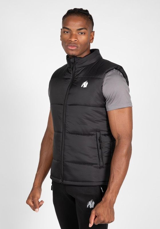 Gorilla Wear Irvine Puffer Vest - Bodywarmer - Zwart