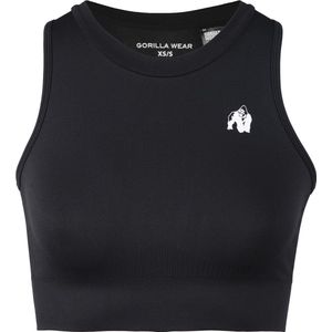 Gorilla Wear - Olivia Seamless Crop Top - Zwart - Katoen