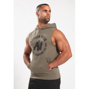 Gorilla Wear Marshall Mouwloze Hoodie - Legergroen