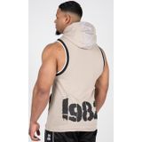 Gorilla Wear - Loretto - Tanktop - Beige - Slim Fit met Capuchon