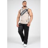 Gorilla Wear - Loretto - Tanktop - Beige - Slim Fit met Capuchon