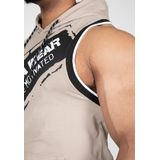 Gorilla Wear - Loretto - Tanktop - Beige - Slim Fit met Capuchon