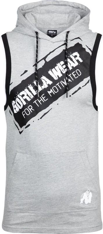 Gorilla Wear - Loretto Hooded Tank Top - Grijs Gemeleerd - Sporttop