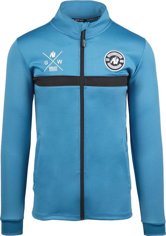 Gorilla Wear - Vernon - Trainingsjas - Blauw - Mix van Stoffen