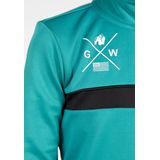 Gorilla Wear Vernon Kids Trainingsjas - Track Jacket - Groen/Blauw - 152