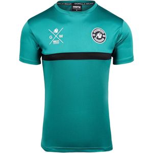 Gorilla Wear - Vernon - Sportshirt - Groen/Blauw - 100% Polyester