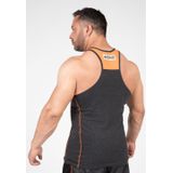 Gorilla Wear - Wallace Tank Top - Grijs/Oranje - Regular Fit