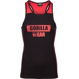 Gorilla Wear - Wallace - Tank Top - Zwart/Rood - 100% Katoen