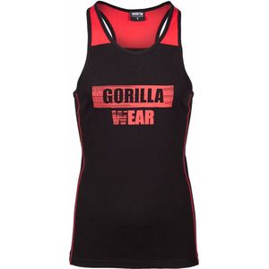 Gorilla Wear - Wallace - Tank Top - Zwart/Rood - 100% Katoen