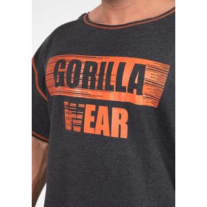 Gorilla Wear - Wallace Workout Top - Grijs - Loose Fit - Onafgewerkte Randen