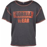 Gorilla Wear - Wallace Workout Top - Grijs - Loose Fit - Onafgewerkte Randen