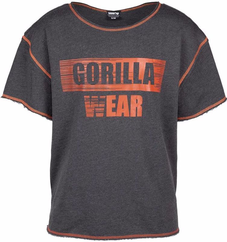 Gorilla Wear - Wallace Workout Top - Grijs - Loose Fit - Onafgewerkte Randen