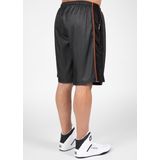 Gorilla Wear - Wallace Mesh Shorts - Grijs/Oranje - Polyester - Loose Fit