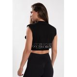 Gorilla Wear - Albion Oversized Crop Top - Zwart - Katoen