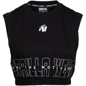 Gorilla Wear - Albion Oversized Crop Top - Zwart - Katoen