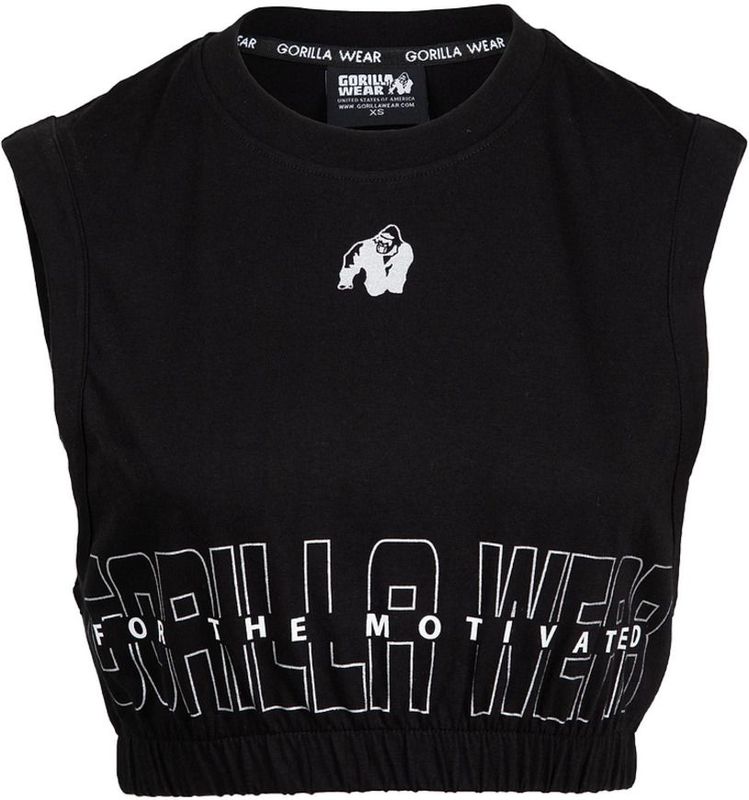 Gorilla Wear - Albion Oversized Crop Top - Zwart - Katoen